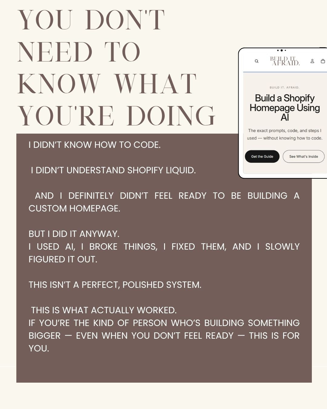 Build It Afraid: Build a Shopify Homepage Using AI