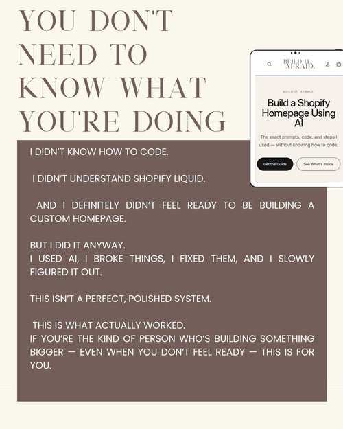 Build It Afraid: Build a Shopify Homepage Using AI