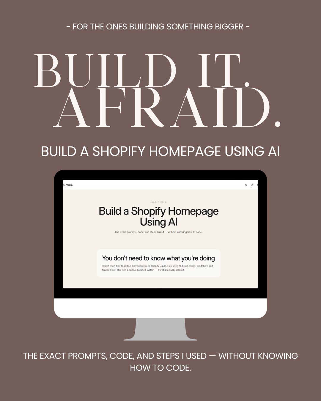 Build It Afraid: Build a Shopify Homepage Using AI