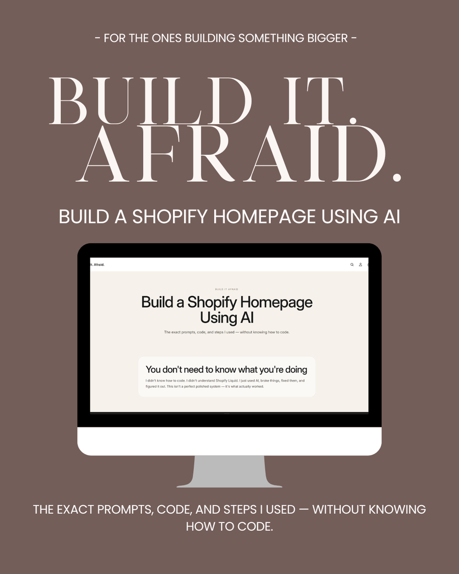 Build It Afraid: Build a Shopify Homepage Using AI